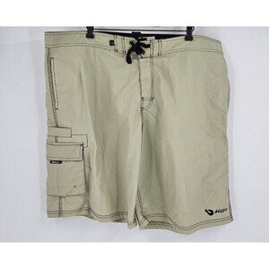 MOJO Sportswear Co Mens Sz 44 Rip Stop Nylon Tan Board Short Crown Royal